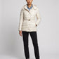 Lightweight Hooded Puffer Jacket with Buckle Belt