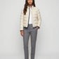Short Lightweight Puffer Jacket with Knitted Trim
