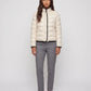 Short Lightweight Puffer Jacket with Knitted Trim