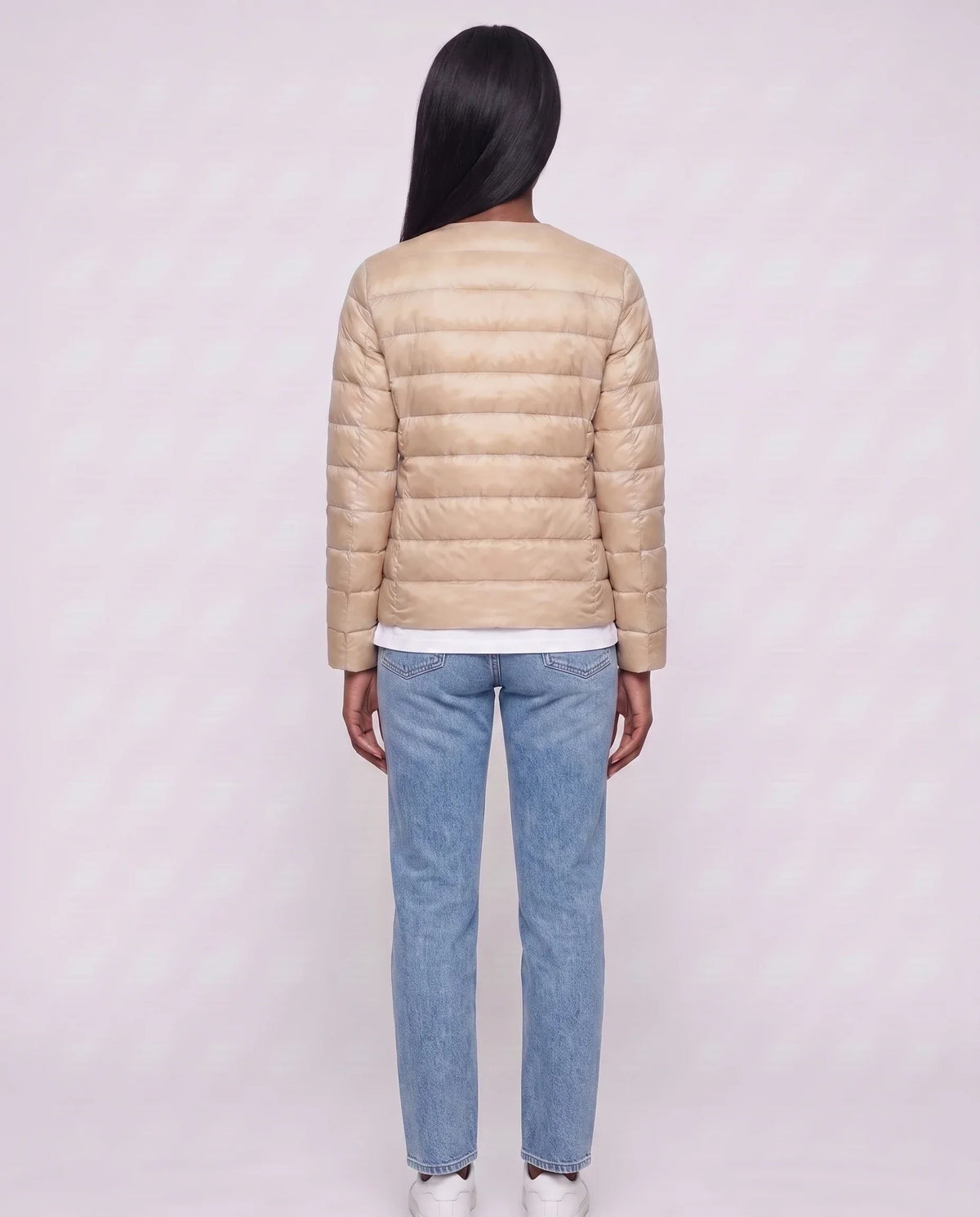 Lightweight Puffer Jacket with Convertible Collar