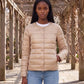 Lightweight Puffer Jacket with Convertible Collar