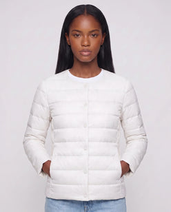 Lightweight Puffer Jacket with Convertible Collar