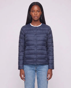 Lightweight Puffer Jacket with Convertible Collar