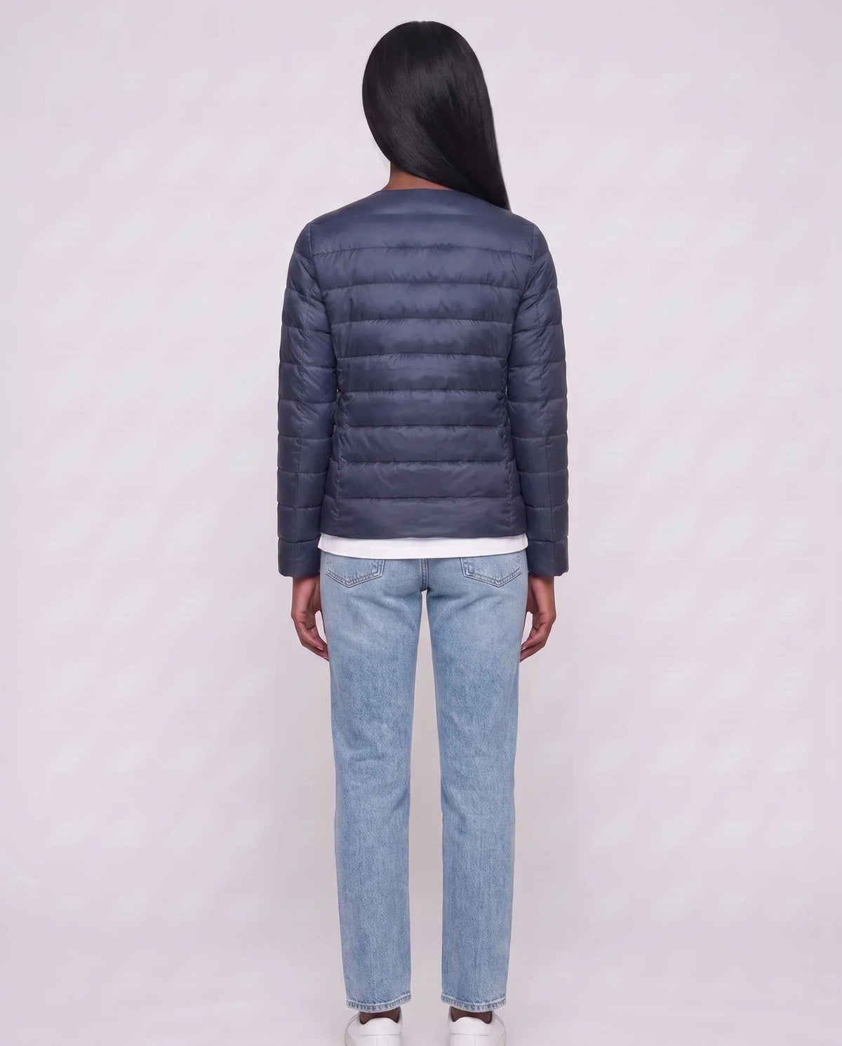 Lightweight Puffer Jacket with Convertible Collar