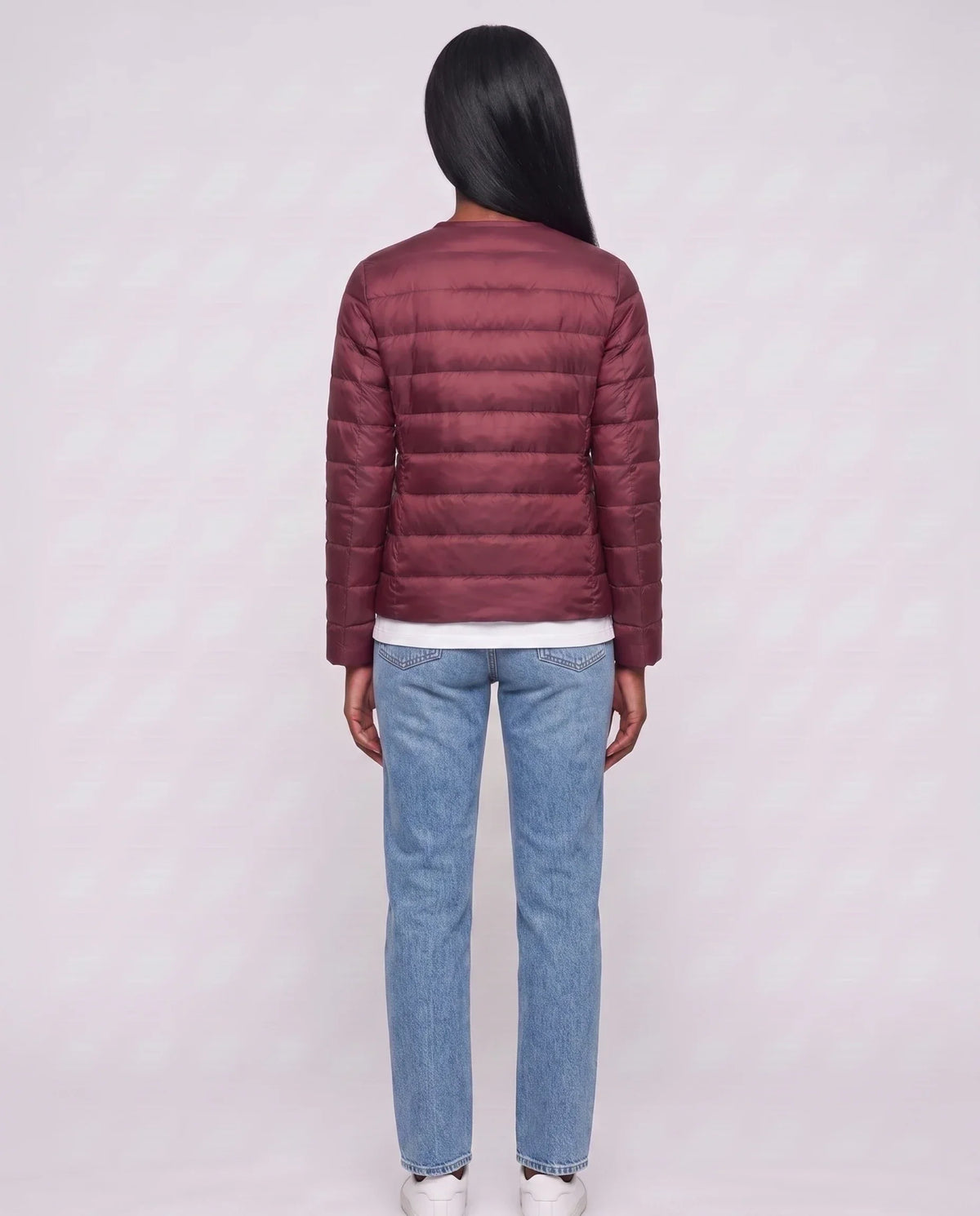 Lightweight Puffer Jacket with Convertible Collar