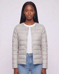 Lightweight Puffer Jacket with Convertible Collar
