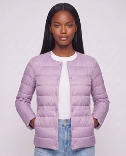 Lightweight Puffer Jacket with Convertible Collar