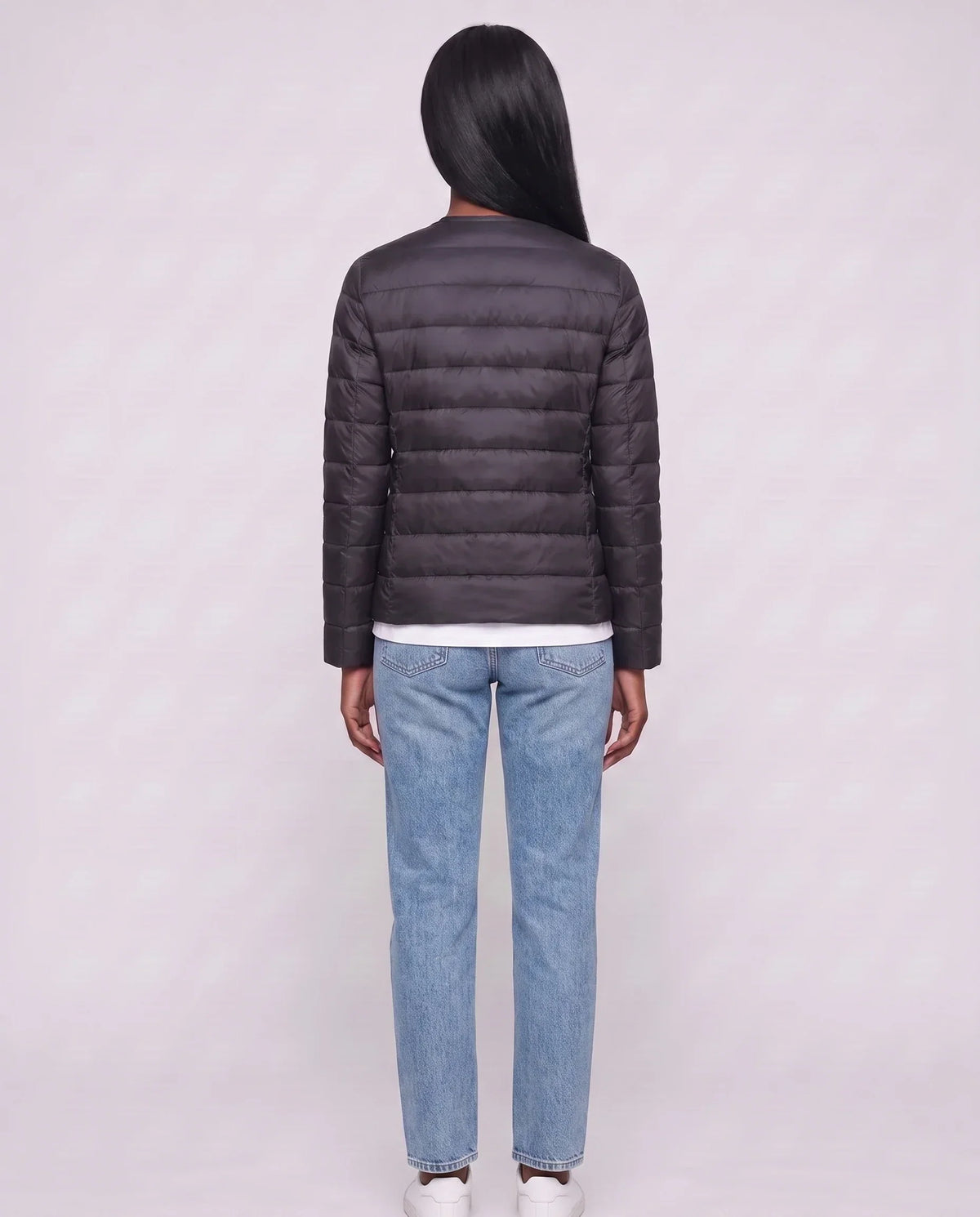 Lightweight Puffer Jacket with Convertible Collar
