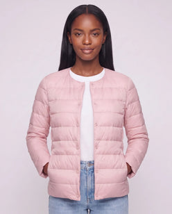 Lightweight Puffer Jacket with Convertible Collar