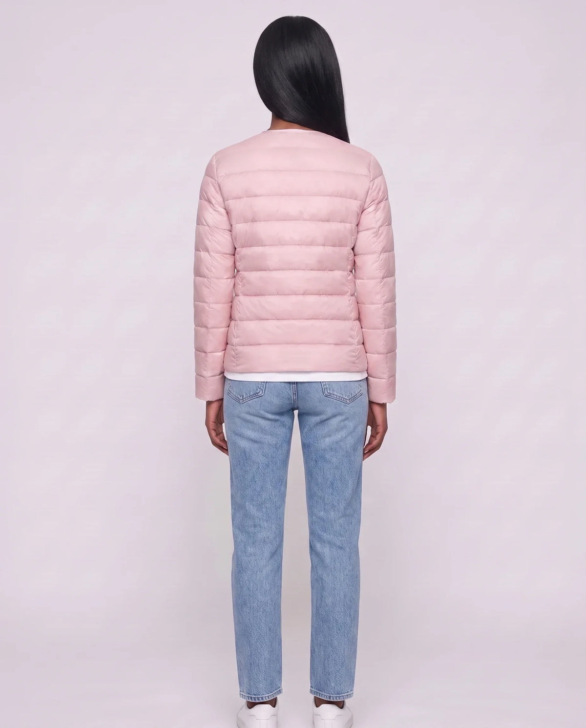 Lightweight Puffer Jacket with Convertible Collar