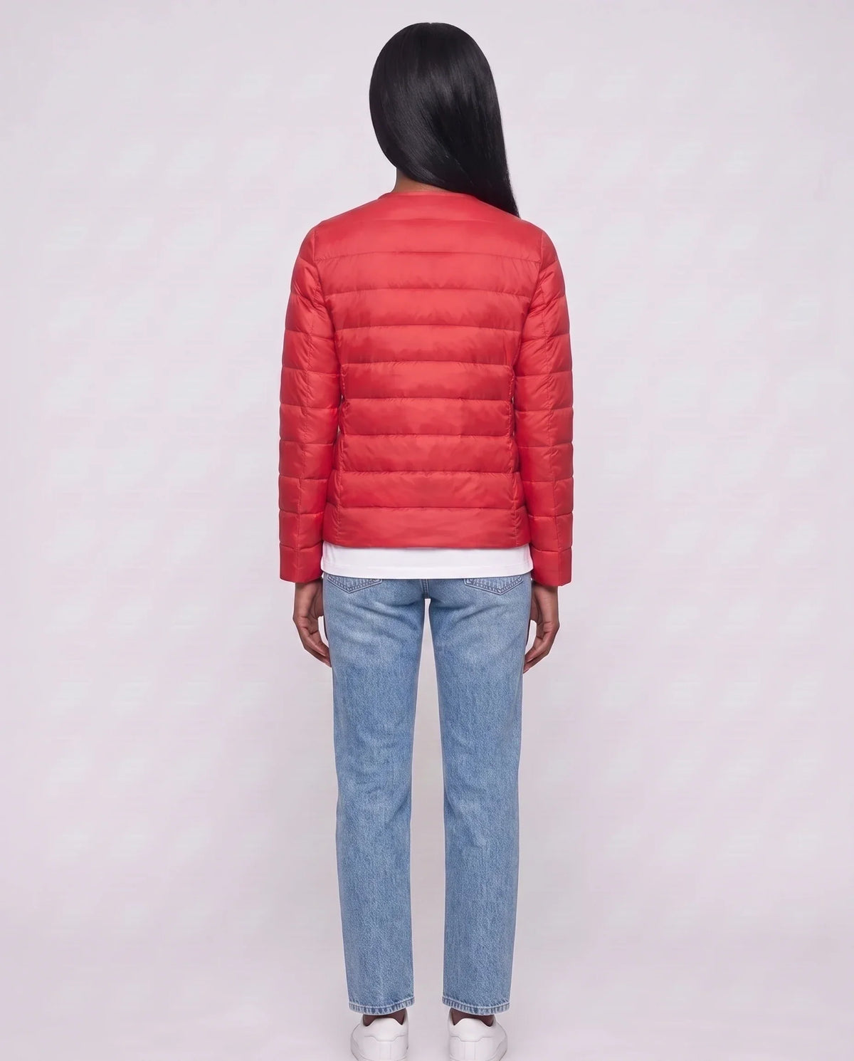 Lightweight Puffer Jacket with Convertible Collar