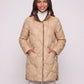 Lightweight Mid-Length Puffer Jacket with Wave Quilting
