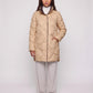 Lightweight Mid-Length Puffer Jacket with Wave Quilting