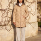 Lightweight Mid-Length Puffer Jacket with Wave Quilting