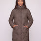 Lightweight Mid-Length Puffer Jacket with Wave Quilting