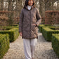 Lightweight Mid-Length Puffer Jacket with Wave Quilting