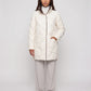 Lightweight Mid-Length Puffer Jacket with Wave Quilting