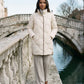 Lightweight Mid-Length Puffer Jacket with Wave Quilting