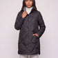 Lightweight Mid-Length Puffer Jacket with Wave Quilting