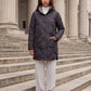 Lightweight Mid-Length Puffer Jacket with Wave Quilting