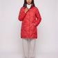 Lightweight Mid-Length Puffer Jacket with Wave Quilting