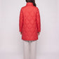 Lightweight Mid-Length Puffer Jacket with Wave Quilting