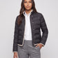 Short Lightweight Puffer Jacket with Knitted Trim