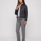 Short Lightweight Puffer Jacket with Knitted Trim