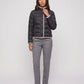 Short Lightweight Puffer Jacket with Knitted Trim
