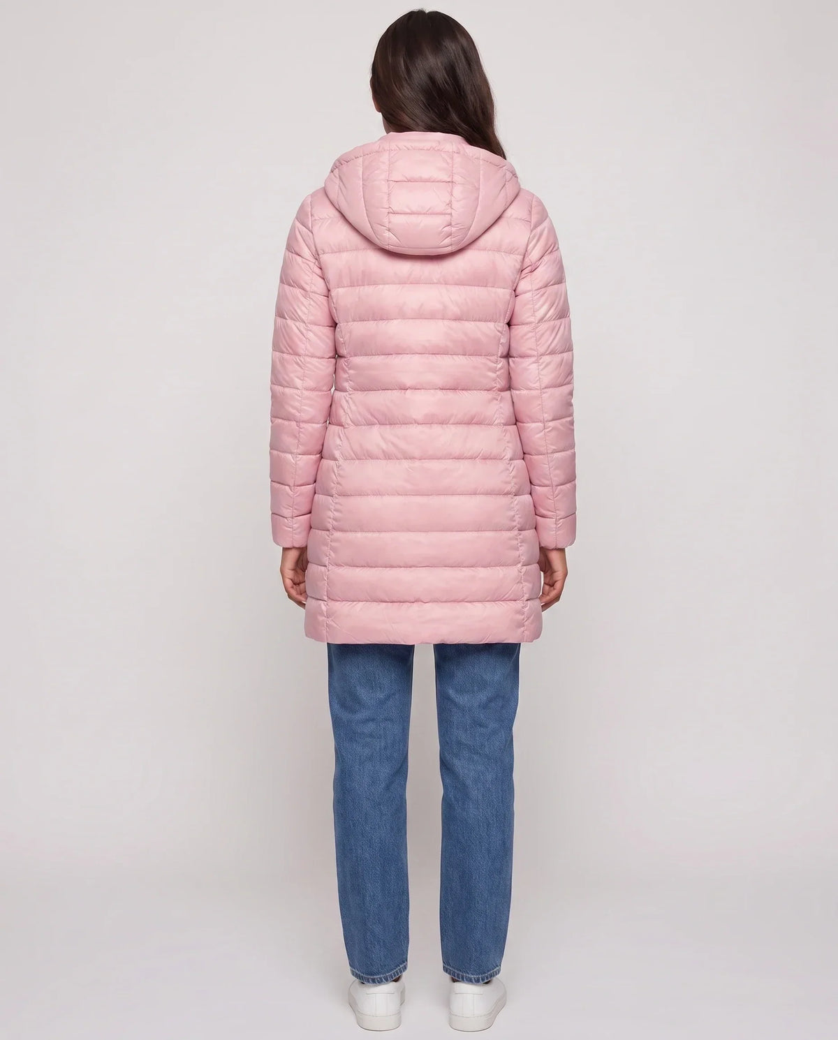Lightweight Fitted Puffer Jacket with Detachable Hood