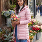 Lightweight Fitted Puffer Jacket with Detachable Hood