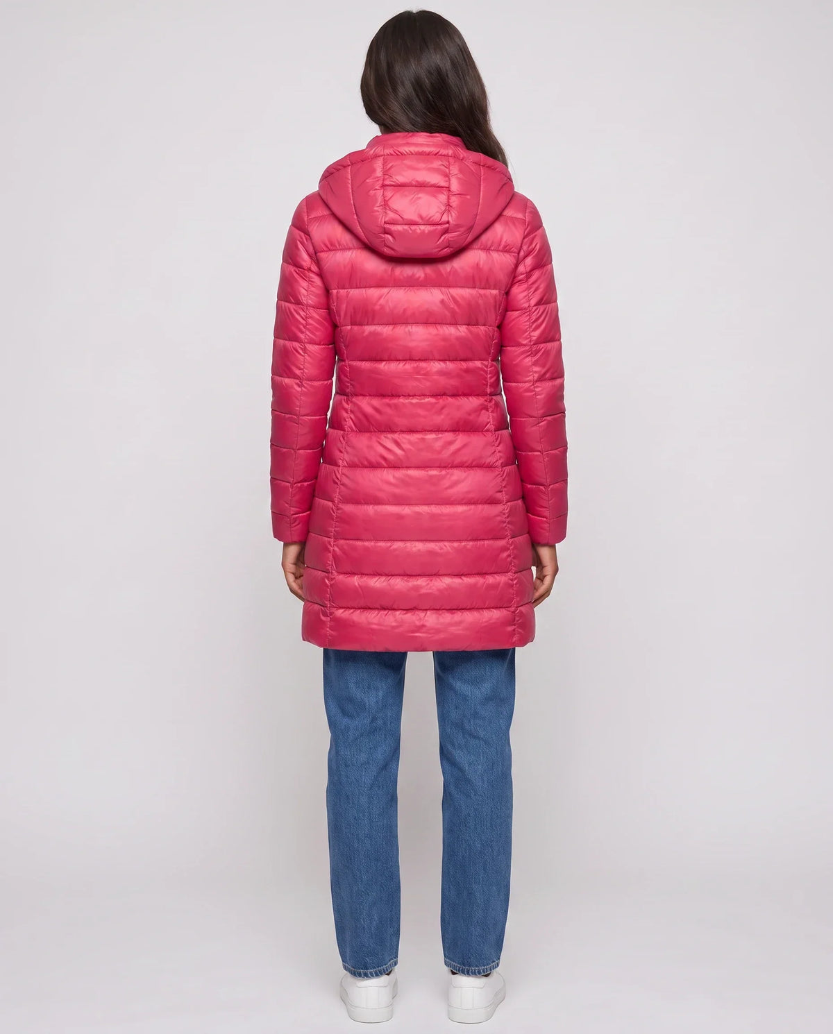 Lightweight Fitted Puffer Jacket with Detachable Hood