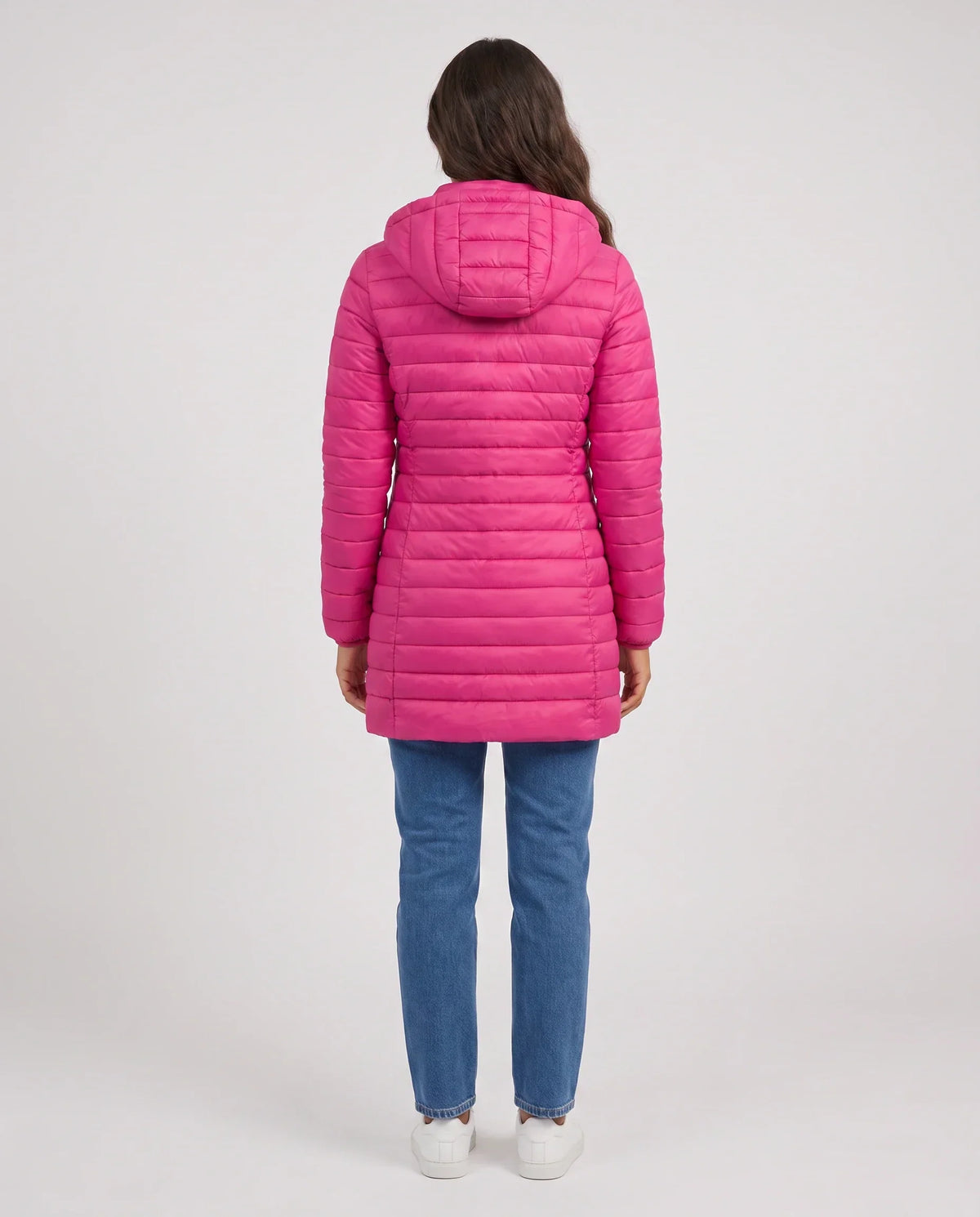Lightweight Fitted Puffer Jacket with Detachable Hood