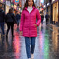 Lightweight Fitted Puffer Jacket with Detachable Hood