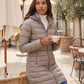 Lightweight Fitted Puffer Jacket with Detachable Hood