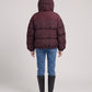Short Oversized Leopard Puffer Jacket with Detachable Hood