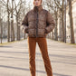 Short Leopard Print Puffer Jacket with Funnel Collar
