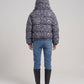 Short Oversized Leopard Puffer Jacket with Detachable Hood