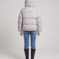Short Oversized Leopard Puffer Jacket with Detachable Hood
