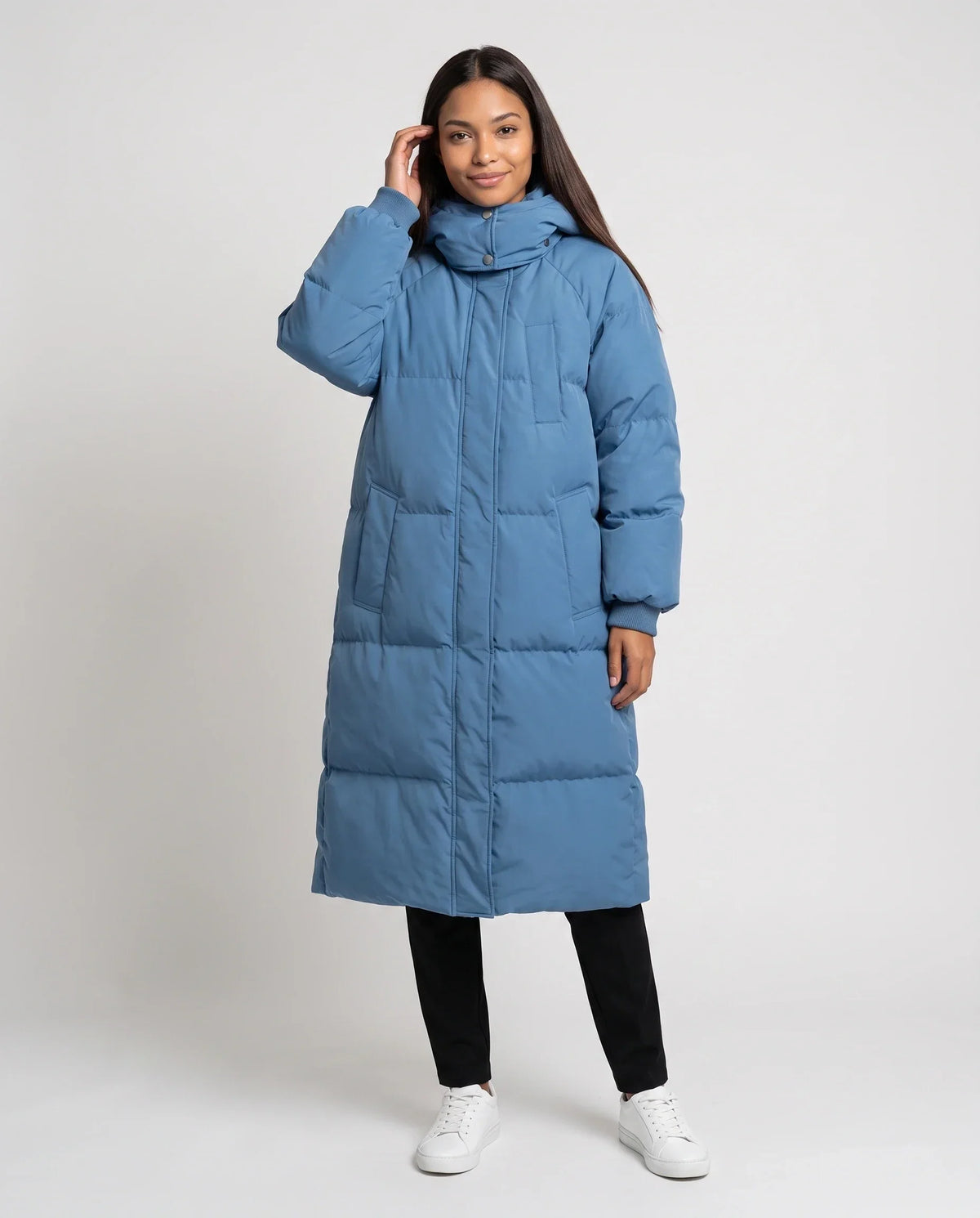 Long Hooded Puffer Jacket