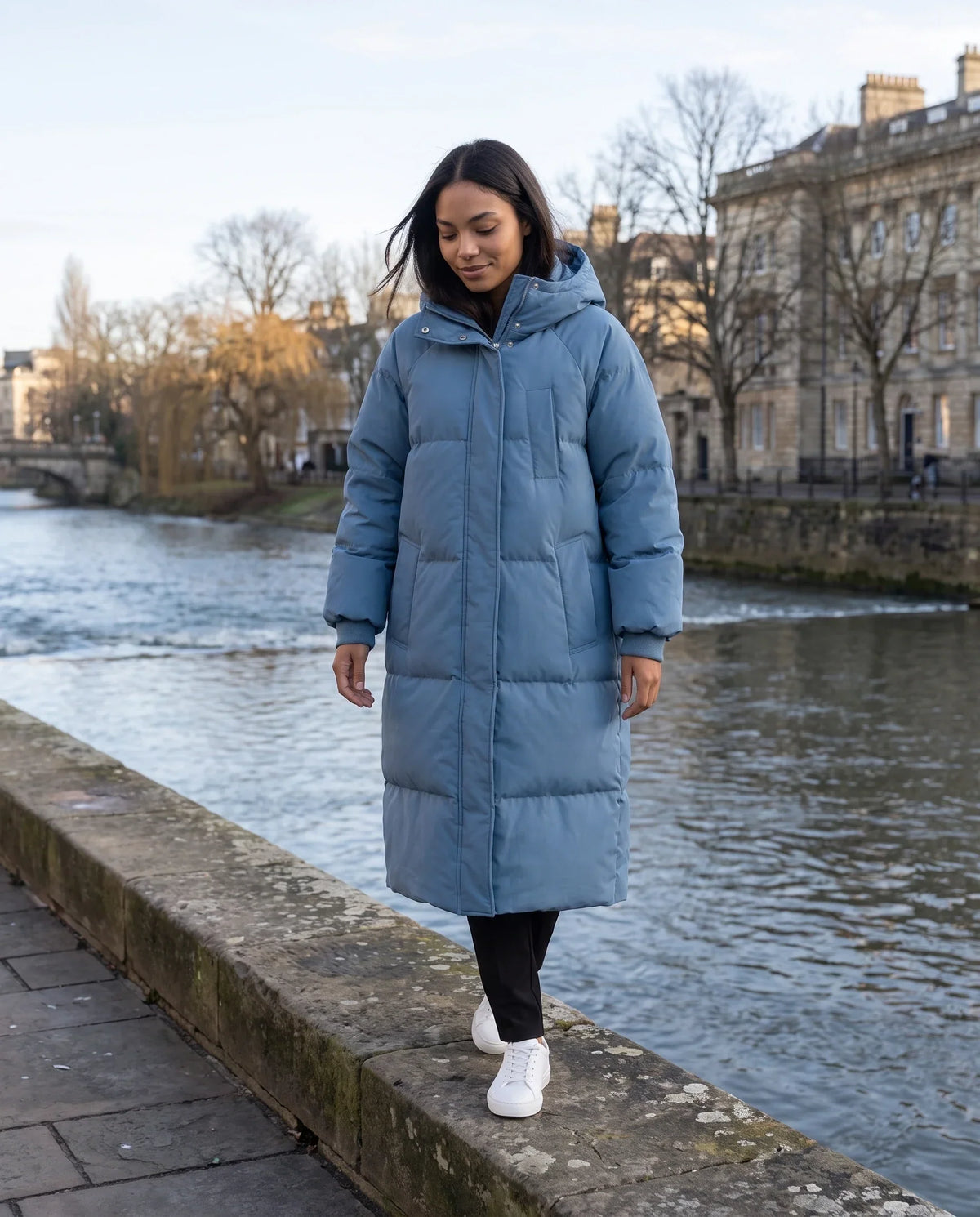 Long Hooded Puffer Jacket