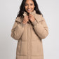 Long Hooded Puffer Jacket