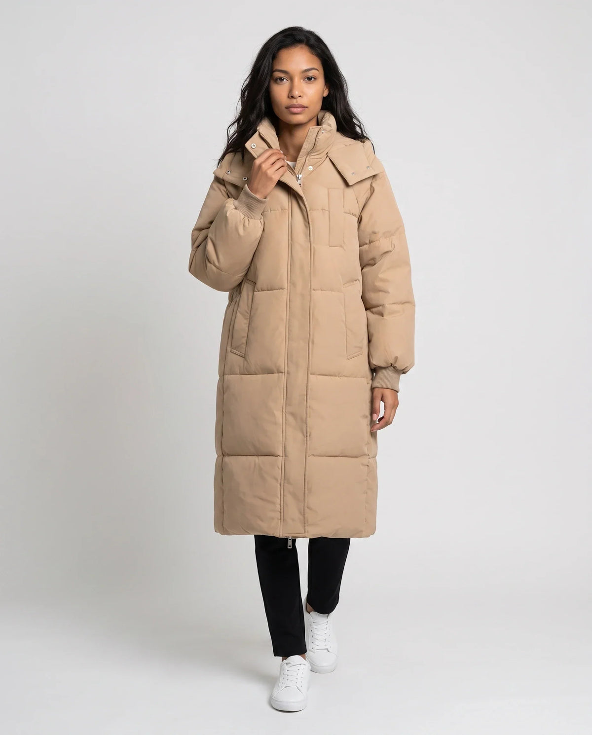 Long Hooded Puffer Jacket
