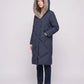 Long Puffer Jacket with Faux Fur-Lined Hood