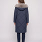 Long Puffer Jacket with Faux Fur-Lined Hood