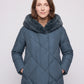 Long Puffer Jacket with Faux Fur-Lined Hood