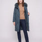 Long Puffer Jacket with Faux Fur-Lined Hood