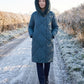 Long Puffer Jacket with Faux Fur-Lined Hood