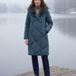 Long Puffer Jacket with Faux Fur-Lined Hood