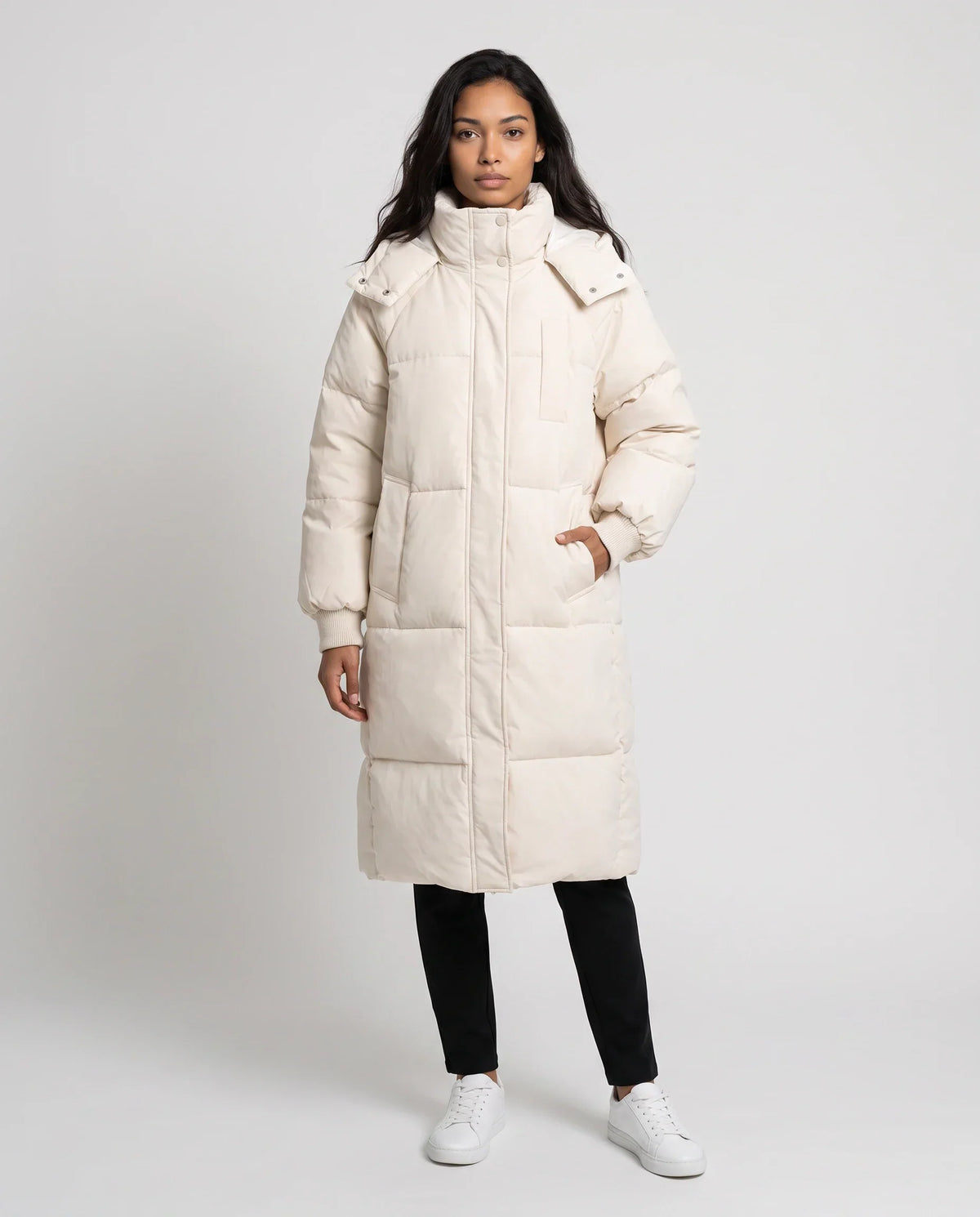 Long Hooded Puffer Jacket